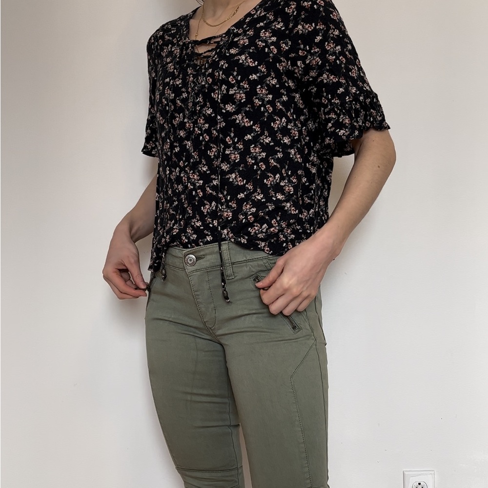 Low rise olive pants - Picture 7 of 16